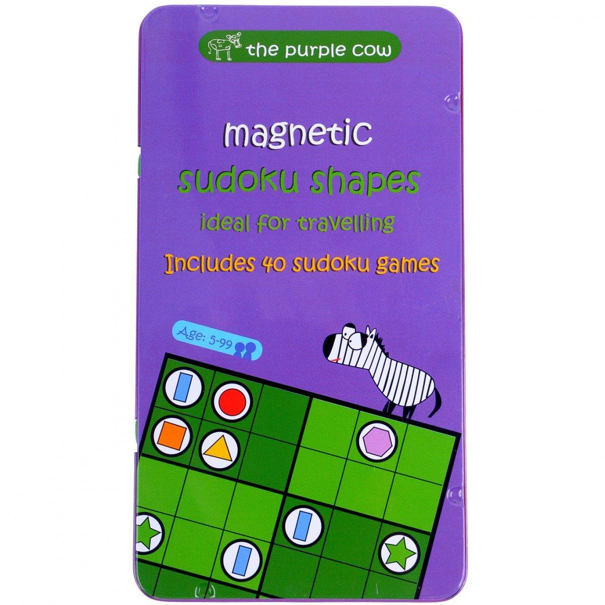 The Purple Cow: Sudoku Shapes magnetic travel game - Kidealo