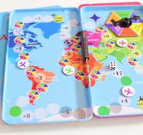 The Purple Cow: magnetic travel game Race Around the World - Kidealo