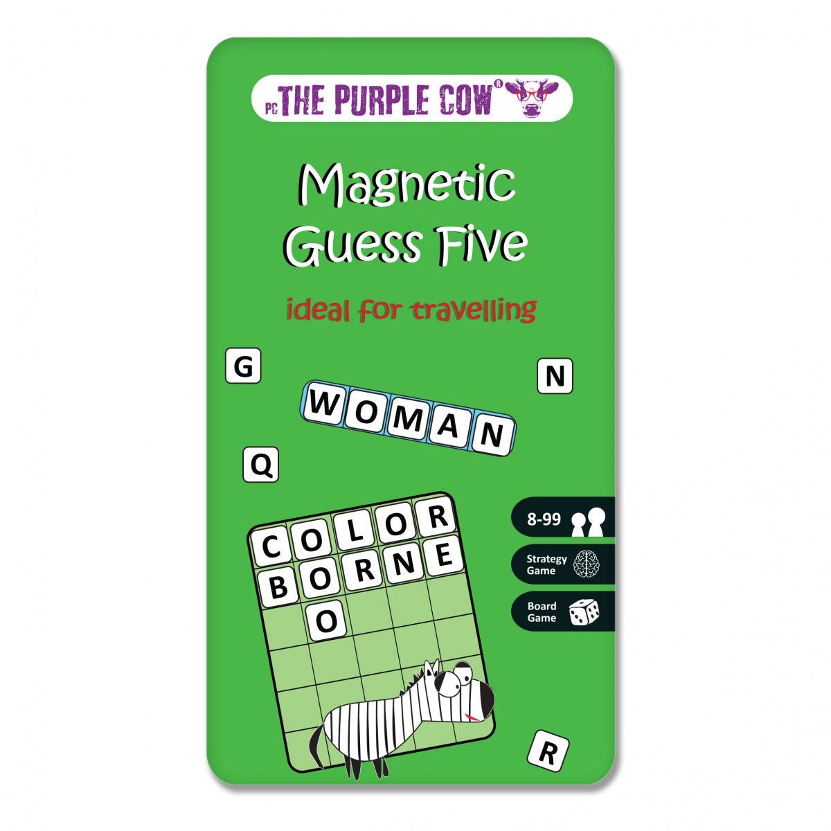 The Purple Cow: Magnetic Travel Game Guess Five