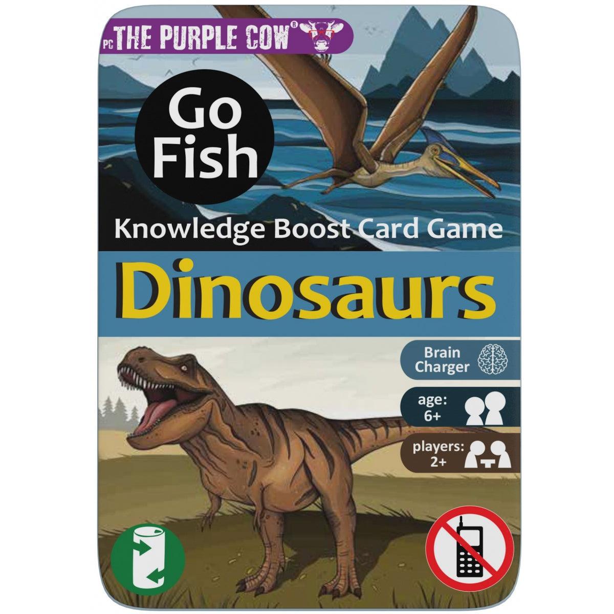The Purple Cow: Go Fish Dinosaures Tarjeta de viaje