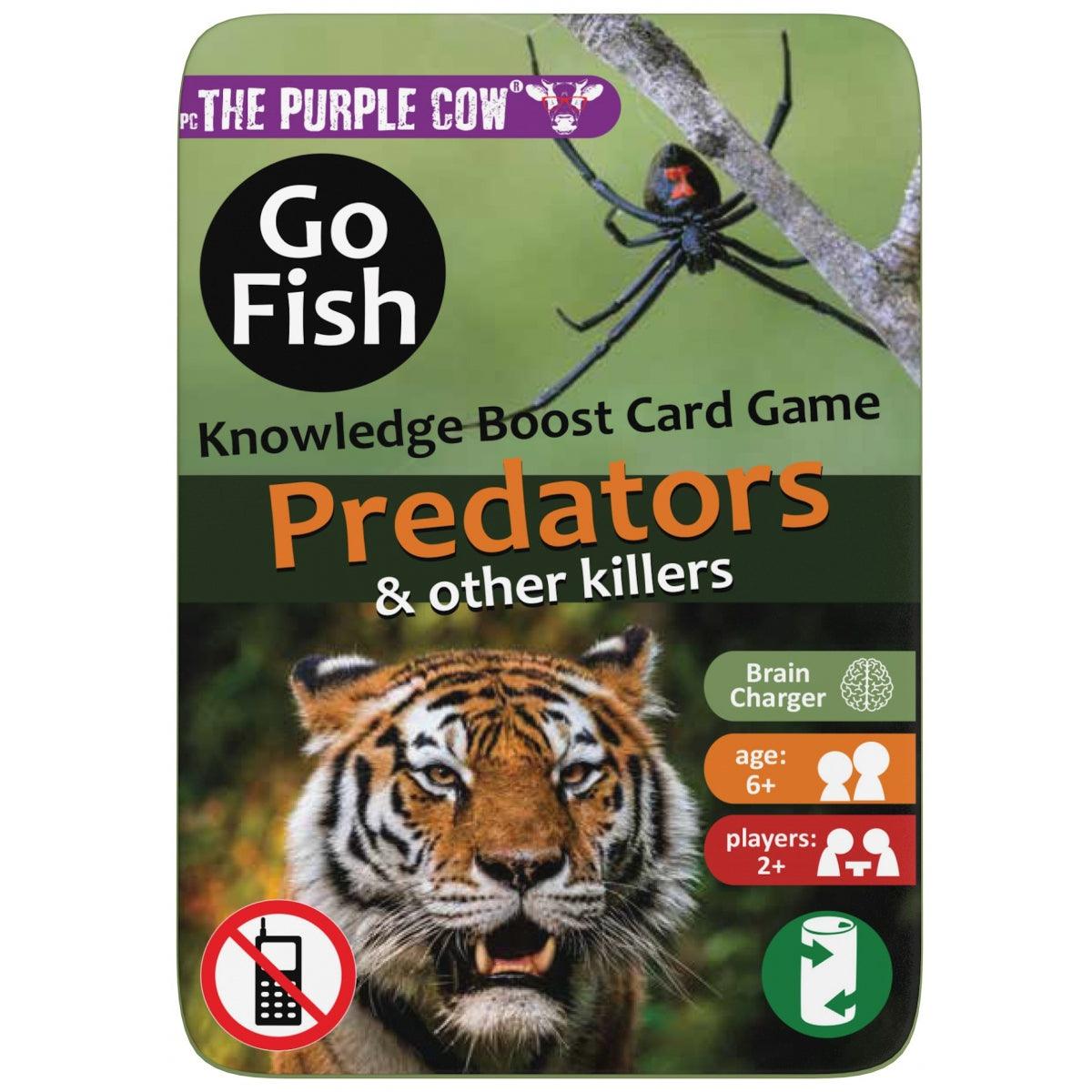 The Purple Cow: Go Fish Predators Viaje Card Game