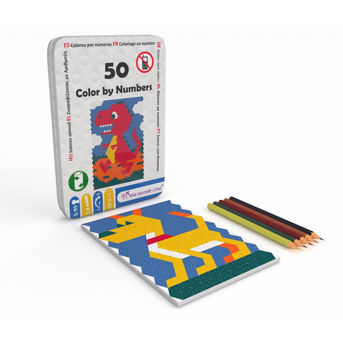 Die lila Kuh: Reise Malbuch 50 Farbe nach Zahlen