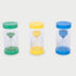 TickIt: Hourglass Colourbright smilšu taimeru komplekts 3 El.