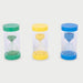 TickIt: Hourglass Colourbright smilšu taimeru komplekts 3 El.