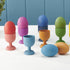 TickiT: Дървени чаши за яйца Rainbow 7 ел.