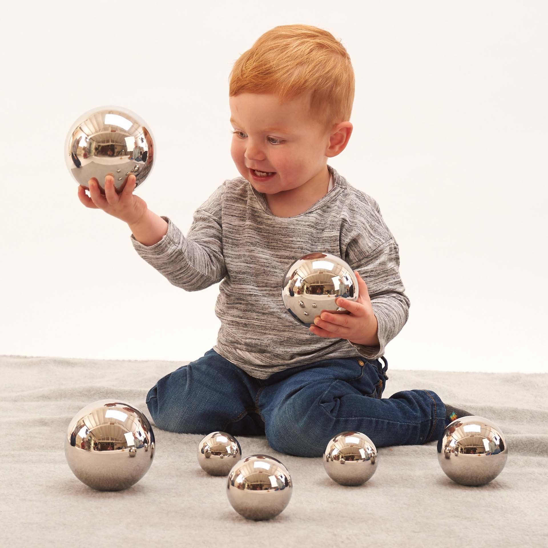 TickiT: silver sound sensory balls Sensory Reflective Sound Balls 7 el.