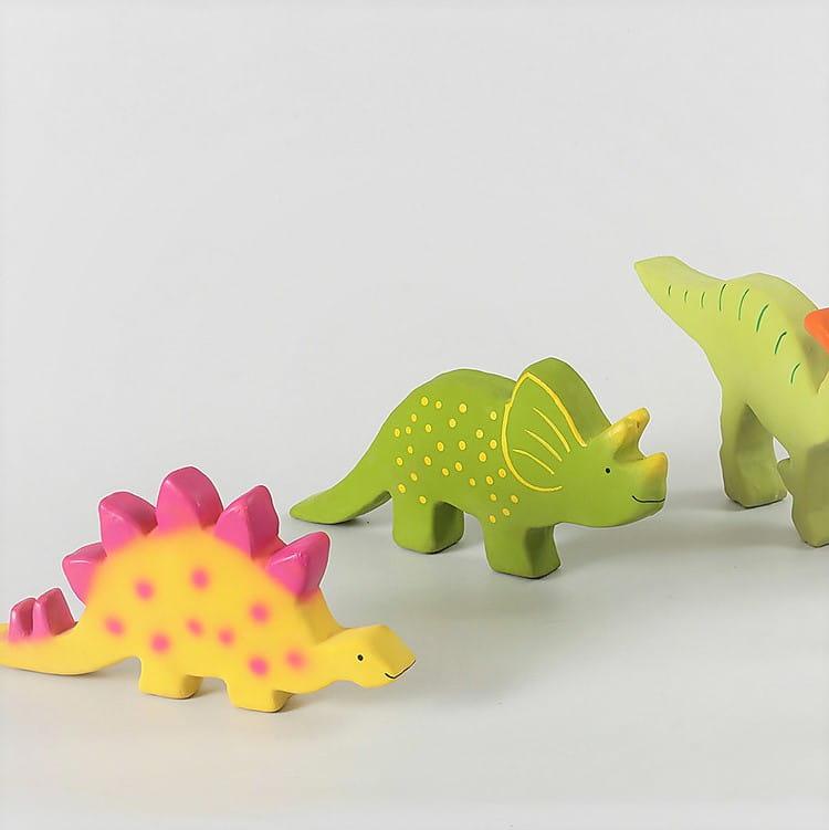 Tikiri: Baby Dino naturgummi dinosaurlegetøj