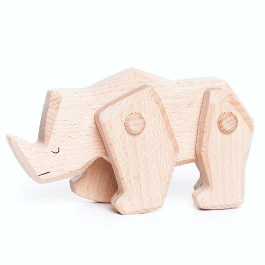 TOBE: wooden figurine Rhinoceros - Kidealo