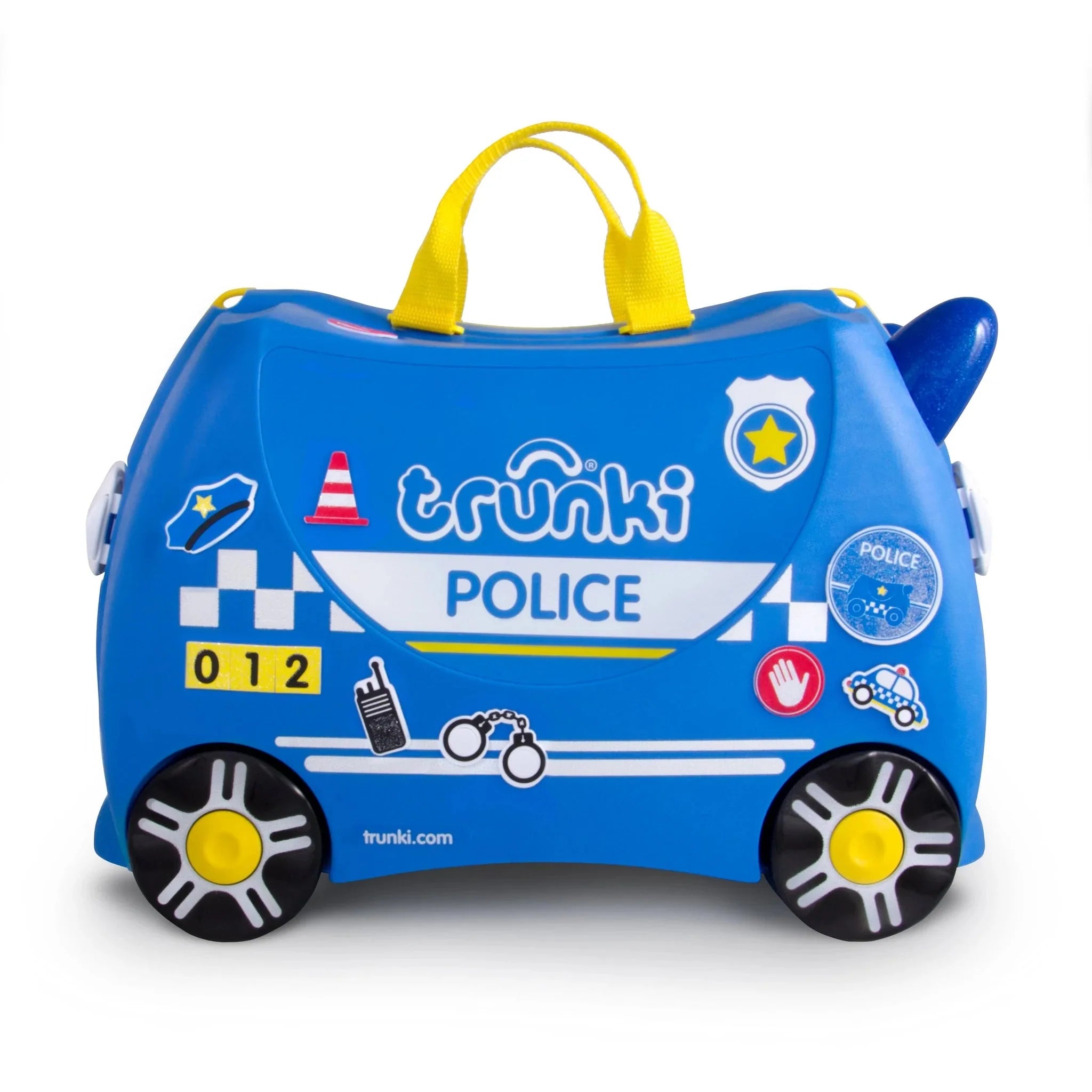 Trunki: Koffer für Kinderpolizeifahrzeuge Percy fahren