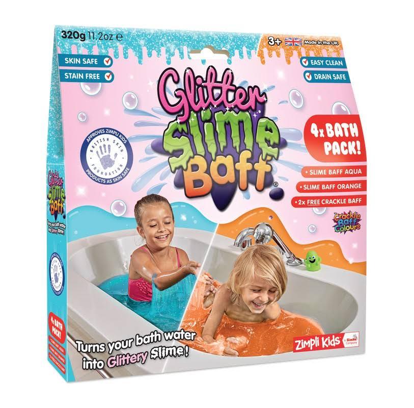 Zimpli Kids: Slime Baff Glitter Making Kit 4 používá oranžovou a modrou