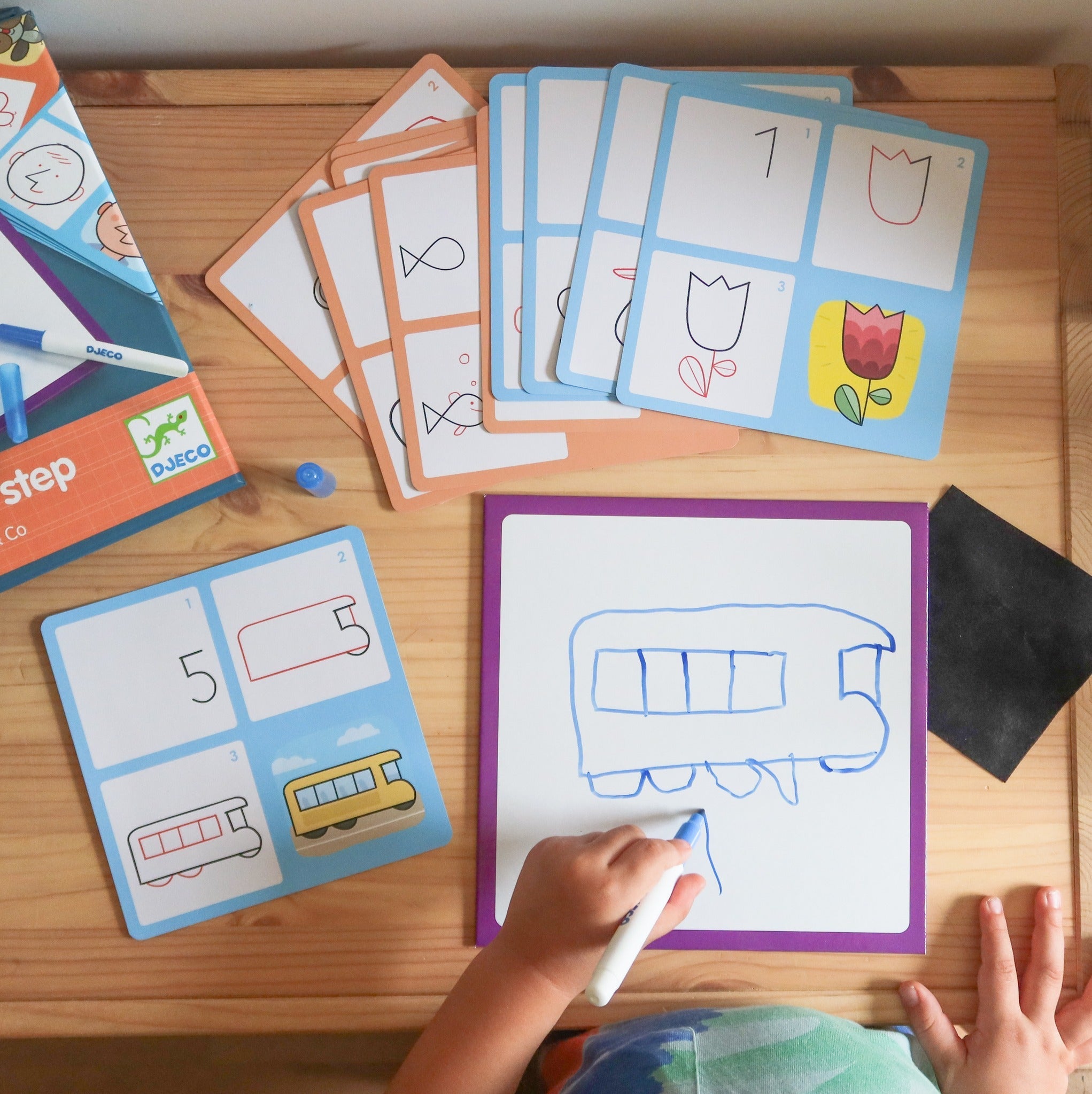 Djeco: Step by Step 1, 2 ,3 and Co drawing learning kit