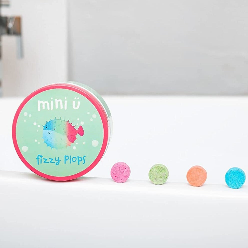 Mini-U: Цветни таблетки за смучене за баня Fizzy Plops