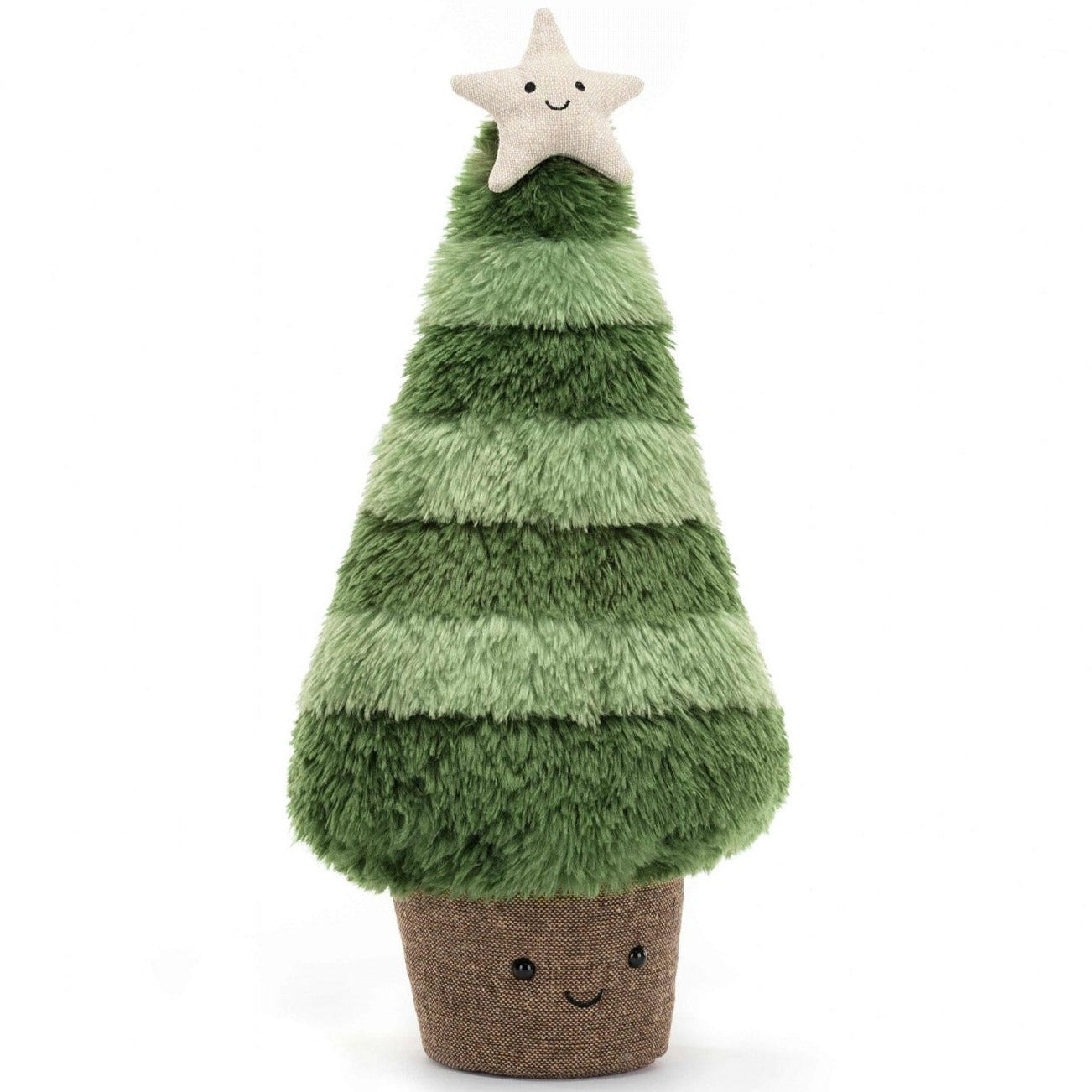 Jellycat: Коледна елха талисман с усмихната звезда 45см