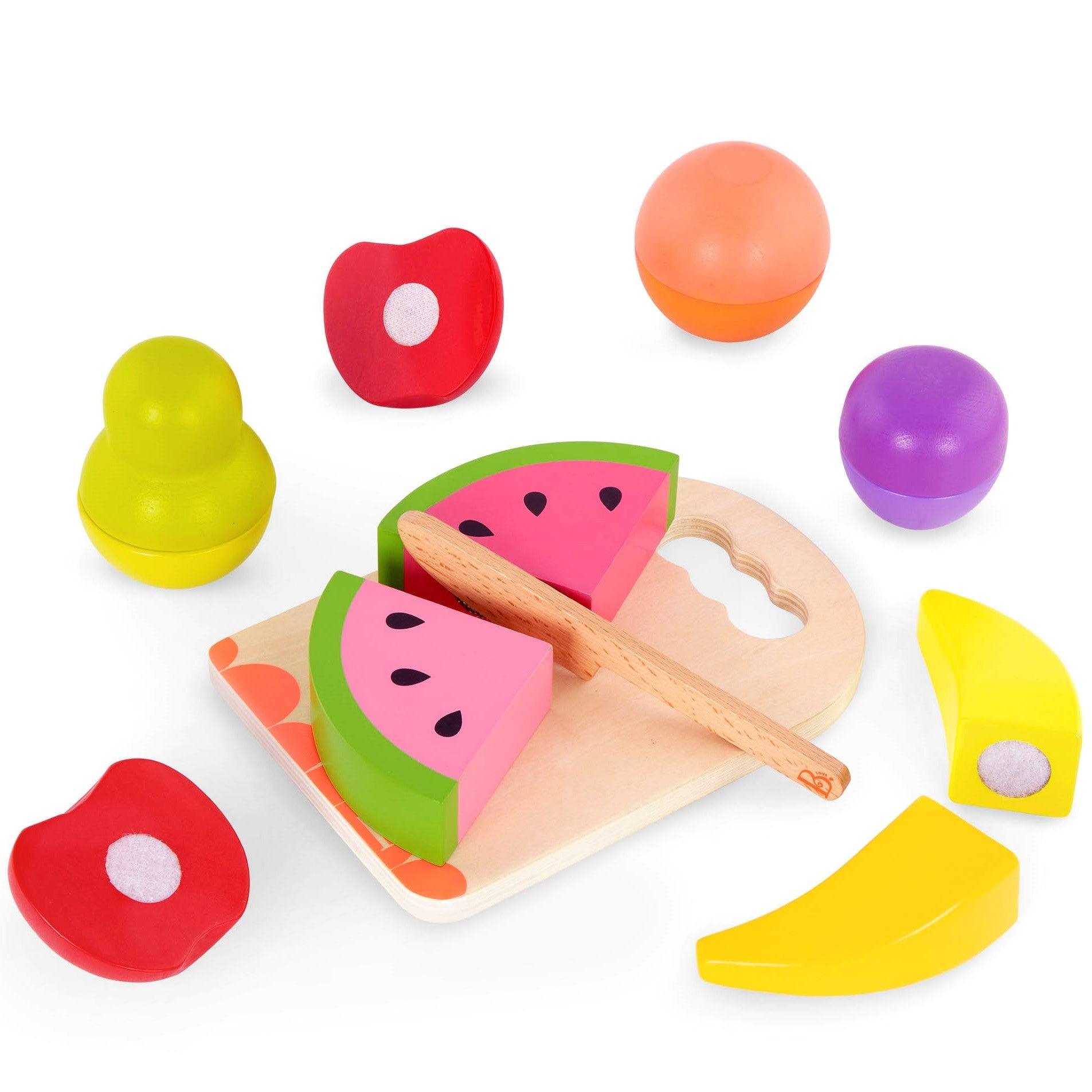B.Toys: drewniane owoce do krojenia Chop'n'Play Wooden Toy Fruits - Noski Noski