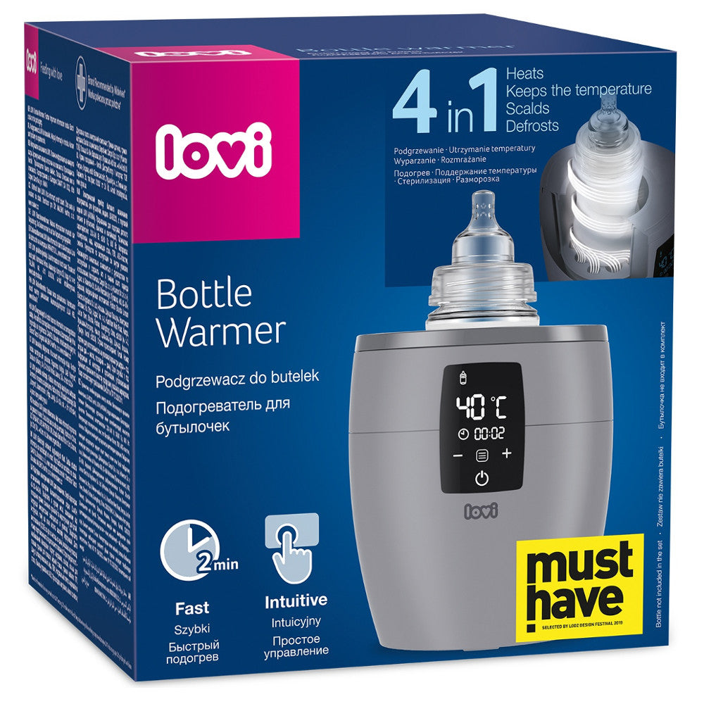 Lovi: Grey Bottle Warmer 4-in-1 Halder de sticlă