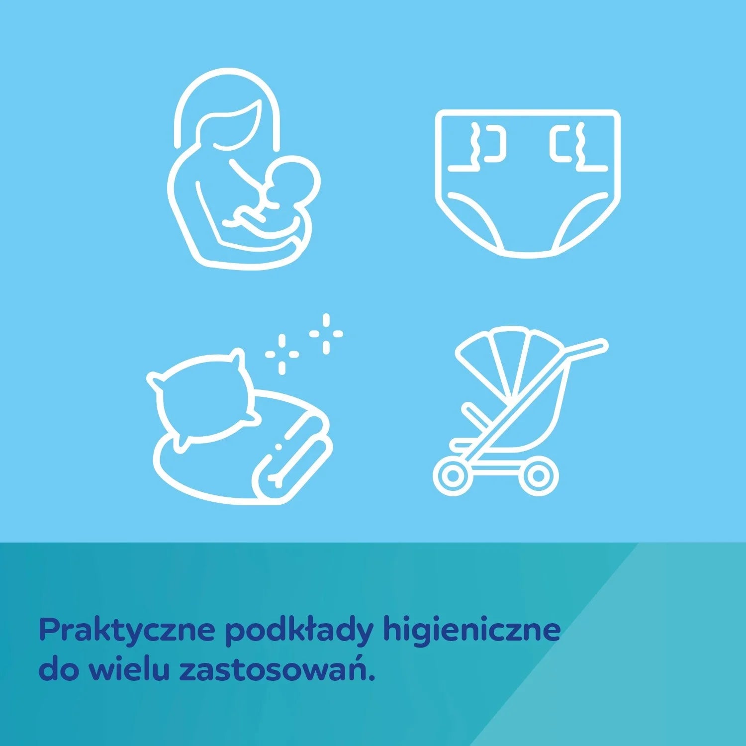 Bebelușii Canpol: plăcuțe sanitare autoadezive multifuncționale 90x60 cm 10 buc.